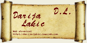 Darija Lakić vizit kartica